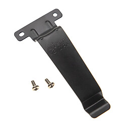 vhbw Clip à ceinture compatible avec Kenwood TK-2118, TK-2180MPT, TK-2217 appareil radio - plastique, noir 