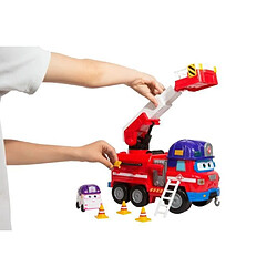 Auldey Camion Pompier Super Wings Transformable Rescue Riders + 1 figurine Zoey pas cher