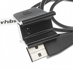 vhbw Câble USB, câble de chargement 0,55m noir pour bracelets de fitness. smartwatch Alta HR - avec la fontion reset