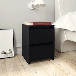 Maison Chic Lot de 2 Tables de chevet,Table de nuit,Table d'appoint pour salon Noir 30 x 30 x 40 cm Aggloméré -MN61231