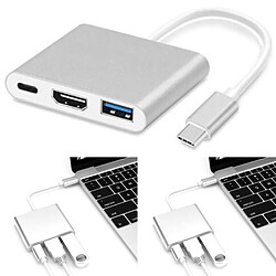 Avis Universal 3 câble adaptateur OTG de type 1 C à USB-C 4K USB 3.0 Hub HDMI pour Apple