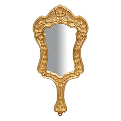 Biscottini Miroir A Main Finitions Feuille D'or F