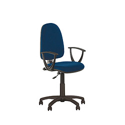 Dubai-Bat FAUTEUIL, CHAISE DE BUREAU AU DOSSIER INCLINABLE. AVEC ACCOUDOIRS. PRESTIGE II. BLEU.