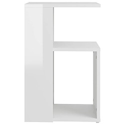 Avis vidaXL Table d'appoint Blanc brillant 36x30x56 cm Bois d’ingénierie