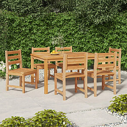 vidaXL Chaises de jardin lot de 6 Bois de teck solide 