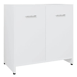 Maison Chic Armoire de salle de bain,Meuble de rangement,Meuble haut Blanc 60x33x61 cm Aggloméré -GKD663335