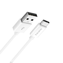 Câble de Charge USB vers USB-C 1 Mètres Charge + Synchro Fairplay Blanc