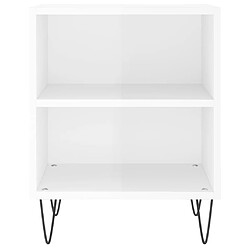 Acheter vidaXL Tables de chevet 2pcs blanc brillant 40x30x50cm bois ingénierie