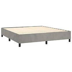 Avis vidaXL Sommier à lattes de lit et matelas Gris clair 160x200cm Velours