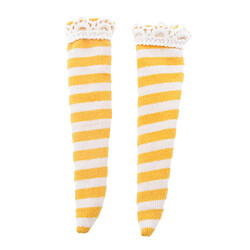 1/6 Stripe Jaune Bas Chaussettes Pour BJD Blythe Poupées Vêtements Accessoires pas cher