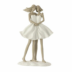 Paris Prix Statuette Déco Yes I Do 24cm Blanc & Taupe 