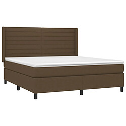 Avis vidaXL Sommier à lattes de lit matelas et LED Marron foncé 160x200 cm