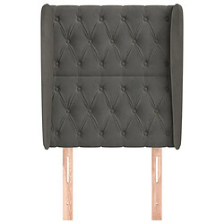 Avis Maison Chic Tête de lit scandinave avec oreilles,meuble de chambre Gris foncé 83x23x118/128 cm Velours -MN69413