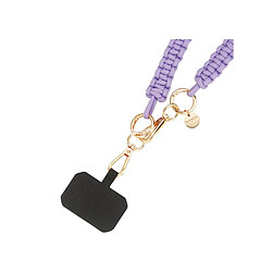 Fairplay Bijou téléphone portable, Chaine grosse maille 120cm VITTORA (Violet)