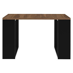 Table basse 65x65x40 cm noyer/noir ML-Design