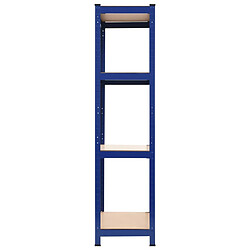 Avis vidaXL Étagères de rangement 2 pcs Bleu 80x40x160 cm Acier et MDF