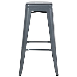 Acheter Beliani Tabouret de bar Set de 2 Métal Gris CABRILLO