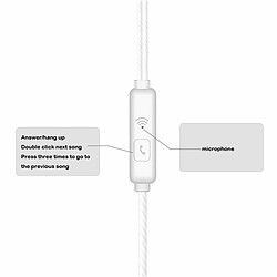 Casque À Commande Filaire Avec Microphone Caisson De Basses En Ligne Écouteurs De Musique Appel Mains Libres Casque Ergonomique Noir pas cher