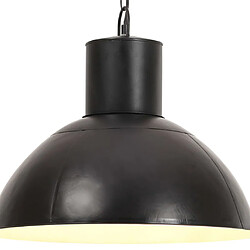 vidaXL Lampe suspendue 25 W Noir Rond 48 cm E27