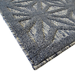 Avis Thedecofactory NEW AGE ART - Tapis intérieur et extérieur motif étoiles art déco en relief bleu foncé 160x220