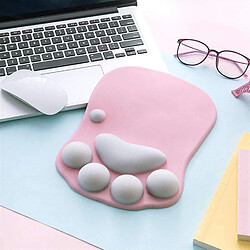 Acheter Universal Mignon 3D Cat Paw Mouse Pad avec coussin de support de poignet en silicone doux - Prime de non-galet