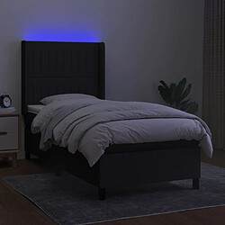 Avis Sommier à lattes,Cadre à lattes de lit pour Adulte matelas et LED Noir 100x200 cm Tissu -MN31846