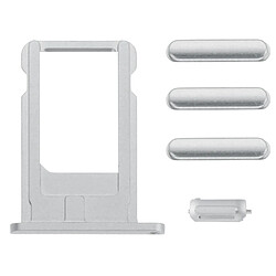 Wewoo Pour iPhone 6 Argent pièce détachée Porte-cartes & Contrôle Du Volume Clé & Screen Lock & Mute Interrupteur Vibrateur Kit