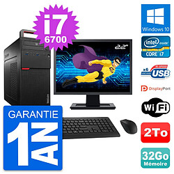 PC Tour Lenovo M700 Ecran 22" Intel i7-6700 RAM 32Go Disque 2To Windows 10 Wifi · Occasion 