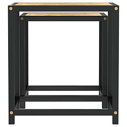 Avis vidaXL Tables à thé 2 pcs MDF Noir et jaune