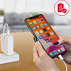 Câble USB Type C vers Lightning 2M Charge et Synchronisation Maxlife Blanc pas cher