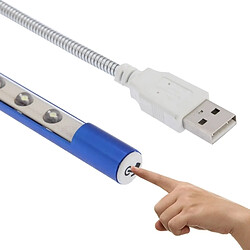 Avis Wewoo Lampe USB bleu interrupteur tactile portable 10 LED USB Light