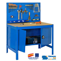 Simon Rack SimonRack - Kit Etabli avec un verrou 1440x900x600mm Charge 400 Kg - BT2 LOCKER 900 BLEU 