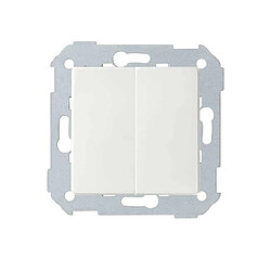 Ledkia Va-et-Vient Double + Touche SIMON 82 Concept 8200397 Blanc mat