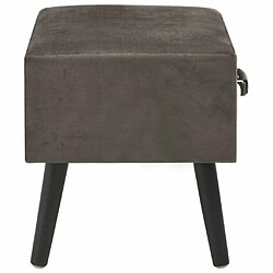 Maison Chic Table de chevet,Table de nuit,Table d'appoint pour salon Gris 40x35x40 cm Velours -MN42634 pas cher