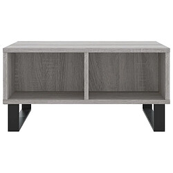 Avis vidaXL Table basse sonoma gris 60x60x30 cm bois d'ingénierie