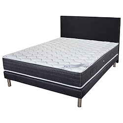 Ebac Matelas + sommier tapissier 160x200 Ressorts - Ramage - Soutien ferme