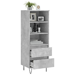 Acheter Maison Chic Buffet,Meuble de Rangement,commode pour salon,Cuisine Gris béton 40x36x110 cm Bois d'ingénierie -MN73956