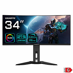 Écran Gigabyte MO34WQC 34" 175 hz Wide Quad HD