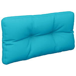 Avis vidaXL Coussins de palette lot de 2 turquoise tissu