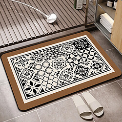 LUUCOZK Tapis de bain antidérapants absorbants à séchage rapide, décoration de salle de bain, motif 2-60 x90CM 