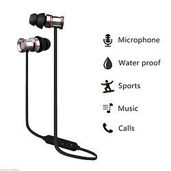 Acheter Wewoo Ecouteur Bluetooth pour iPhone magnétique In-Ear Sport V4.1 stéréo étanche écouteurs avec micro Samsung HTC LG Sony et Smartphones N2581