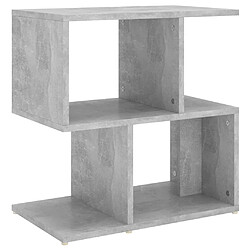 vidaXL Table de chevet gris béton 50x30x51,5 cm bois d'ingénierie