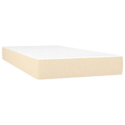 vidaXL Matelas à ressorts ensachés pour enfants crème 80x160 cm tissu