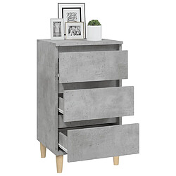 Maison Chic Table de chevet,Table de Nuit,Meuble de Rangement gris béton 40x35x70 cm bois d'ingénierie pas cher