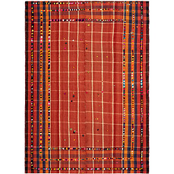 Vidal Tapis de laine 227x162 rouge Jajim