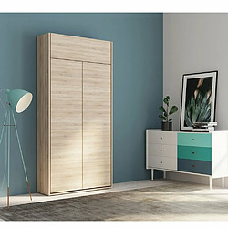 Avis Inside 75 Armoire lit escamotable DYNAMO chêne naturel ouverture assistée couchage 90*200 cm