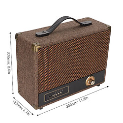 ComfortXL Enceinte bluetooth vintage avec basse puissante et prise en charge de la radio, lecture usb, enceinte portable sans fil avec poignée, prise secteur 100-240v uk pas cher