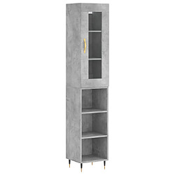 Maison Chic Buffet,Meuble de Rangement,commode pour salon,Cuisine Gris béton 34,5x34x180 cm Bois d'ingénierie -MN30899