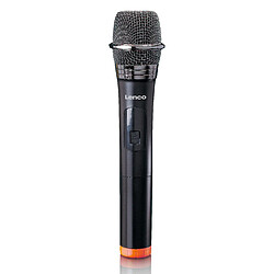 Lenco Microphone sans fil avec récepteur 6,3 mm MCW-011BK Noir 