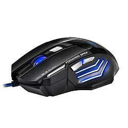 Universal X7 USB WIRED 7 touches 2400dpi souris de jeu optique 7 LED Respiration LED pour PC Black